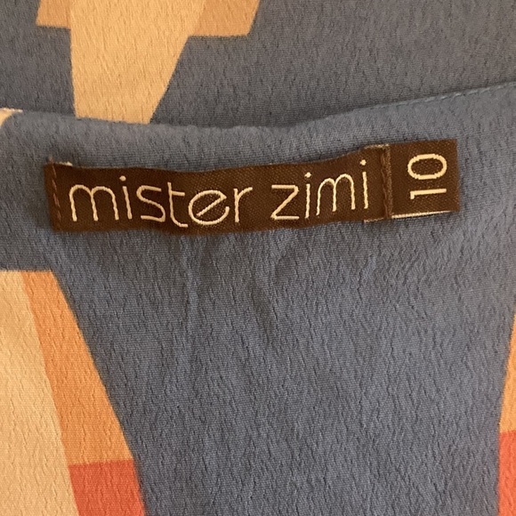 Mister Zimi Cami Tank Top in Blue Sky Aztec Zanzibar Collection Flowy Boho Shell - Picture 7 of 9